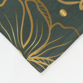 Golden floral naadloos patroon, gepersonaliseerde  fleece deken (Hoek)