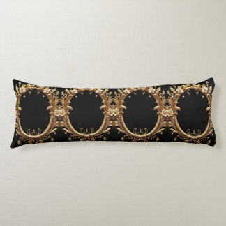 Golden Floral Ornate Body Pillow Lichaamskussen