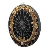 Golden Floral Ornate Dartboard Dartbord (Voorkant Rechts)