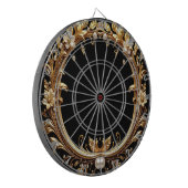 Golden Floral Ornate Dartboard Dartbord (Voorkant Links)