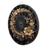 Golden Floral Ornate Dartboard Dartbord (Voorkant Rechts)