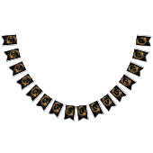 Golden Floral Ornate Frame Bunting Flag Vlaggetjes (Alle)