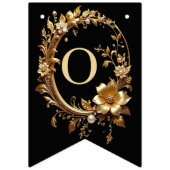 Golden Floral Ornate Frame Bunting Flag Vlaggetjes (Tweede vlag)
