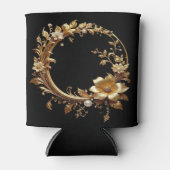 Golden Floral Ornate Frame Can Cooler (Voorkant)