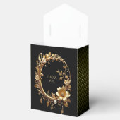 Golden Floral Ornate Frame Favor Box Bedankdoosjes (Geopend)