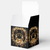 Golden Floral Ornate Frame Favor Box Bedankdoosjes (Geopend)