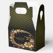 Golden Floral Ornate Frame Favor Box Bedankdoosjes (Geopend)