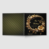 Golden Floral Ornate Frame Guest Book Gastenboek (Volledig)