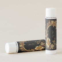 Golden Floral Ornate Frame Lip Balm