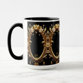 Golden Floral Ornate Frame Mug Mok (Links)