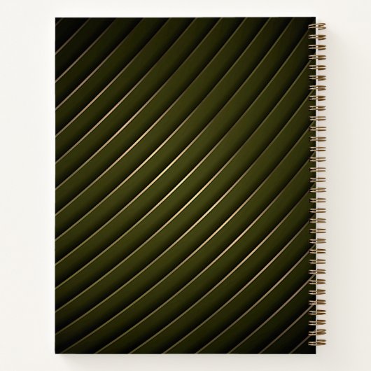 Golden Floral Ornate Frame Notebook Notitieboek (Achterkant)