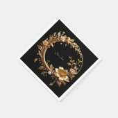 Golden Floral Ornate Frame Servet (Hoek)