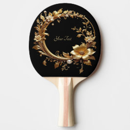 Golden Floral Ornate Ping Pong Paddle Tafeltennisbatje