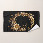 Golden Floral Ornate Towel Set Bad Handdoek (Handdoek)