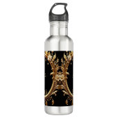 Golden Floral Ornate Water Bottle Waterfles (Voorkant)