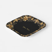 Golden Floral Paper Bord (Gebogen)