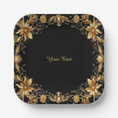 Golden Floral Paper Bord (Voorkant)