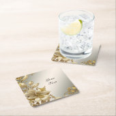 Golden Floral Paper Onderzetter (Insitu)