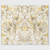 Golden Floral Pattern Cadeaupapier (Vlak)