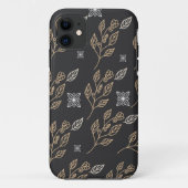 Golden Floral Pattern Case-Mate iPhone Case (Achterkant)