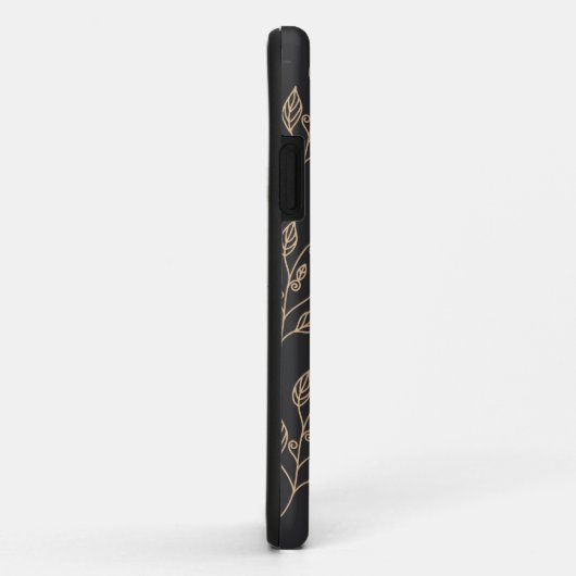 Golden Floral Pattern Case-Mate iPhone Case (Achterkant/rechts)
