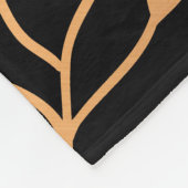 Golden Floral Pattern Fleece Deken (Hoek)