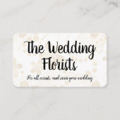 Golden Floral Pattern Visitekaartje (Voorkant)