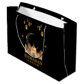 Golden Floral Ramadan Kareem Celebration Groot Cadeauzakje (Achterkant Gekanteld)