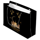 Golden Floral Ramadan Kareem Celebration Groot Cadeauzakje (Voorkant Gekanteld)