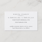 Golden Floral Salon Scissors Logo Visitekaartje (Achterkant)