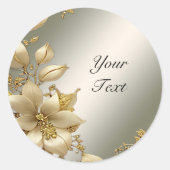 Golden Floral Sticker (Voorkant)