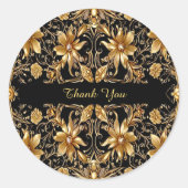 Golden Floral Sticker (Voorkant)