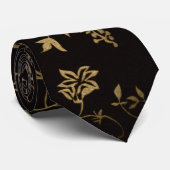 Golden floral stropdas (Opgerold)