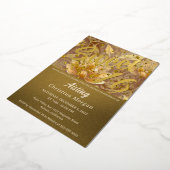 Golden Floral Sweet 16 Invitation Folie Invitation Folie Uitnodiging (Gedraaid)