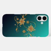 Golden Floral Swirls Case-Mate iPhone Case (Achterkant (horizontaal))