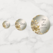 Golden Floral Table Confetti (Achterkanten)