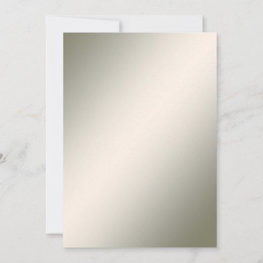 Golden Floral Verloving Invitation Kaart (Achterkant)