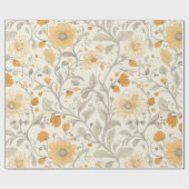  Golden Floral Vine Pattern Design Cadeaupapier (Vlak)