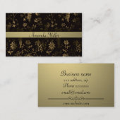 Golden floral visitekaartje (Voorkant / Achterkant)