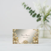 Golden Floral Visitekaartje (Staand voorkant)