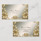 Golden Floral Visitekaartje (Voorkant / Achterkant)