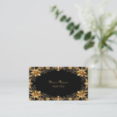 Golden Floral Visitekaartje (Staand voorkant)