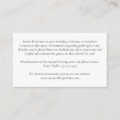 Golden Floral Wedding Directions Enclosure Card Informatiekaartje (Achterkant)