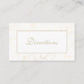 Golden Floral Wedding Directions Enclosure Card Informatiekaartje (Voorkant)