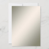 Golden Floral Wedding Invitation Kaart (Achterkant)