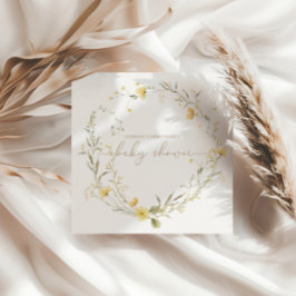 Golden Floral | Wilde bloem Gepersonaliseerd Servet