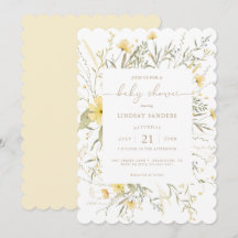 Golden Floral | Wilde bloem Gewalste Baby shower