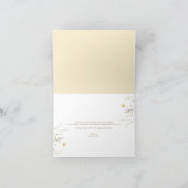 Golden Floral | Wilde bloem Hartelijk dank Bedankkaart (Binnen)