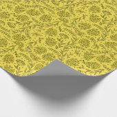 Golden floral wrapping paper cadeaupapier (Hoek)