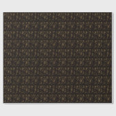 Golden florale decoratie cadeaupapier (Vlak)